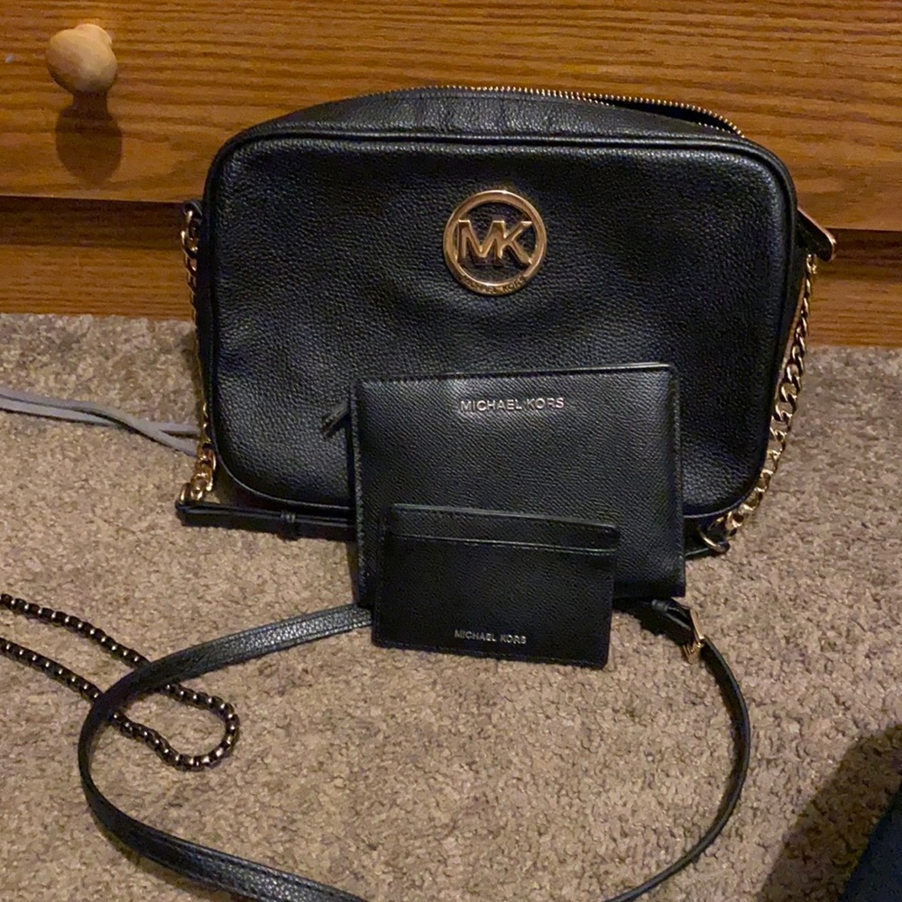 Michael Kors crossbody bag and wallet/card case